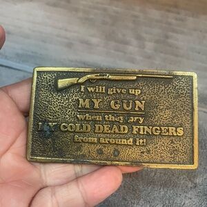 Vtg 1978 Tiffany Studio Cowboy Guns Western Belt Buckle